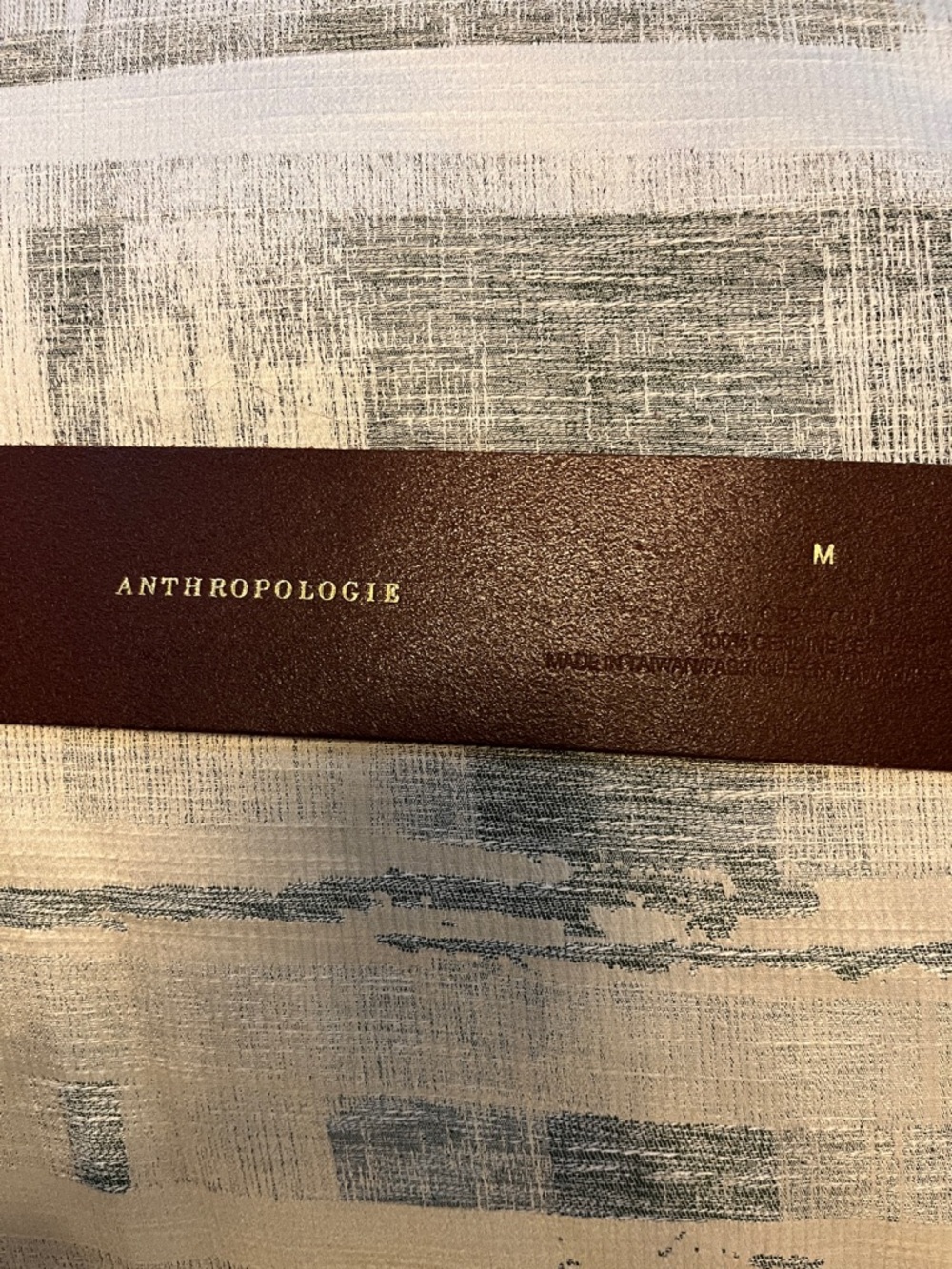 Anthropologie Wide Brown Leather Belt with Sculpted Gold Buckle - Picture 4 of 5
